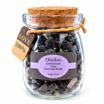 Obsidian Gemstones Mini Chips Glass Wish Bottle 75mm